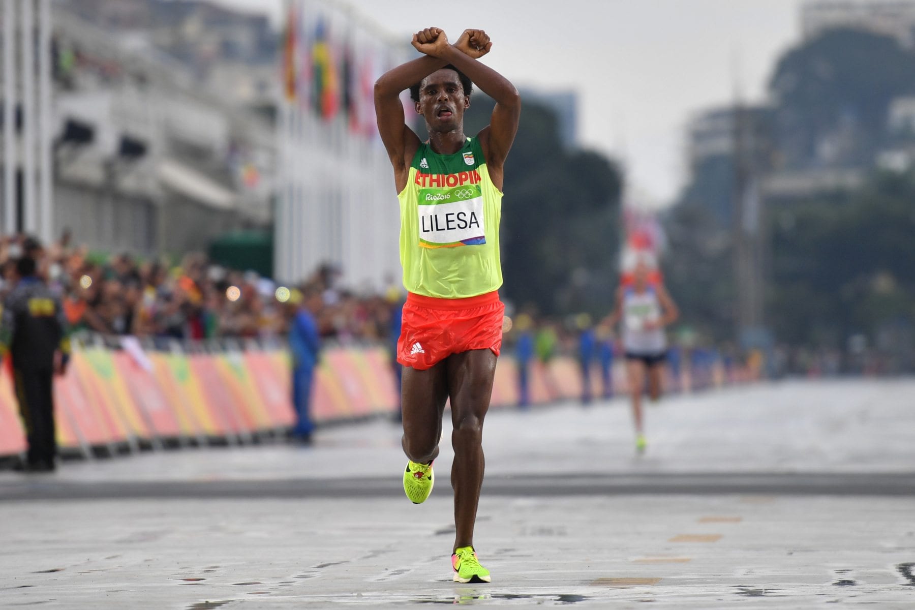 Image Feyisa Lilesa, Ethiopian Olympic Silver Medalist 